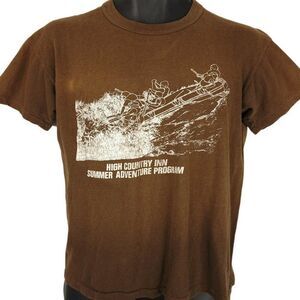 White Water Rafting T Shirt Vintage 80s High Country Inn Summer Adventure